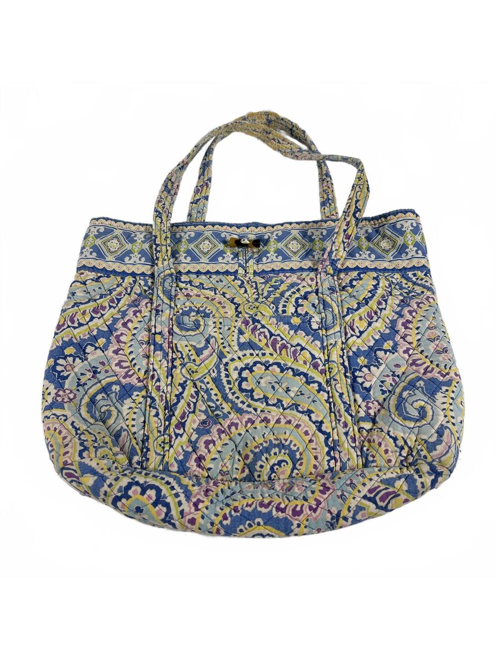 Vintage Retired Vera Bradley Paisley Capri Blue Villager Tote
